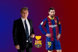 Laporta: Barcelona ni smela tvegati finančnega zloma s podaljšanjem Messijeve pogodbe
