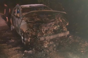 FOTO: V Homu pri Šentrupertu zgorelo vozilo