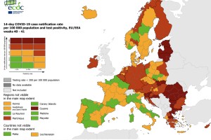 Slovenija, Romunija in tri baltske države najslabše v Evropi po razširjenosti novega koronavirusa