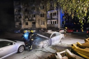 FOTO: V Sevnici ponoči gorel avto