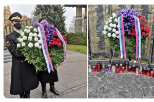 Gardisti so se v Janševem imenu poklonili domobrancem, v KUL so skočili v zrak