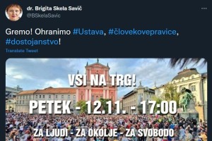 »Neodgovorno«: vidna članica SD vabi na petkove proteste, Janša jo je zatožil policiji, Zlatko jo brani