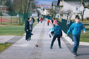 Virtualno odprli del Grajske ceste in obnovljeno šolsko pešpot