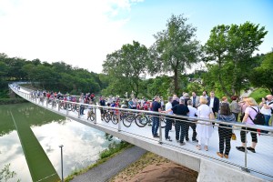Slovesno odprli most za pešce in kolesarje v Irči vasi