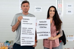 Tako sta Borut Pahor in Tina Gaber združila moči za pomoč žrtvam neurij (FOTO)