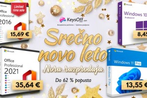 Začnite leto 2025 z doživljenjsko licenco za Microsoft Office in Windows 11 že za 10 € v novoletni razprodaji Keysoff!