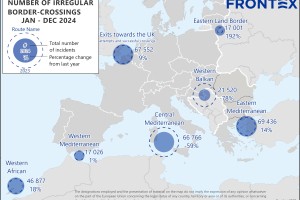 Lani močno upadlo število ilegalnih prehodov meje EU