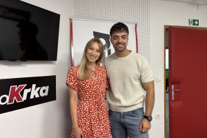 Gašper Rifelj rad obišče radio Krka