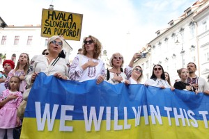Shod v podporo Ukrajini v Ljubljani