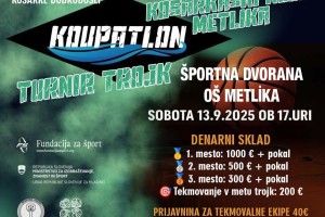 Košarkarski klub Metlika vabi na turnir trojk – KOUPATLON 2025