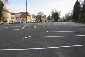 Urejeno začasno parkirišče na igrišču Šajspoh