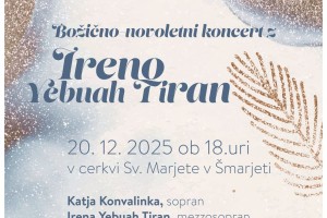 Božično-novoletni koncert z Ireno Yebuah Tiran v Šmarjeti