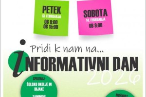 Informativni dan na Srednji šoli za gostinstvo in turizem