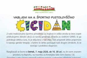 Vrtec Ciciban vabi na 8. športno pustolovščino Cicidan