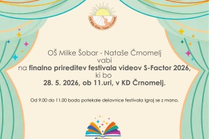 Vabljeni na zaključno prireditev festivala videov S-Factor!