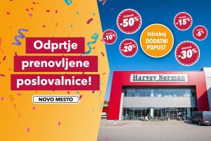 Odprtje prenovljene trgovine Harvey Norman v Novem mestu