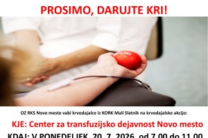 Krvodajalska akcija KORK Mali Slatnik