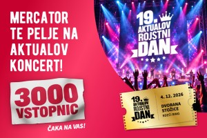 Mercator podarja 3000 vstopnic za Aktualca!