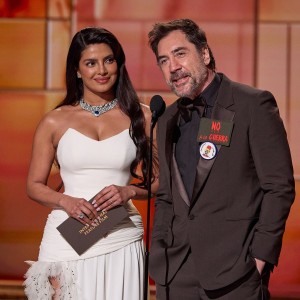 Priyanka Chopra Jonas in Javier Bardem, ki je izkoristil najpomembnejši oder leta in jasno spregovor