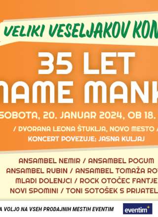 Pripravlja se veliki Veseljakov koncert z naslovom "35 let mame Manke"