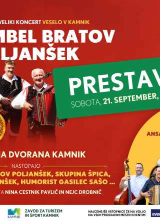 Koncerta ob 50 letnici Ansambla bratov Poljanšek prestavljena