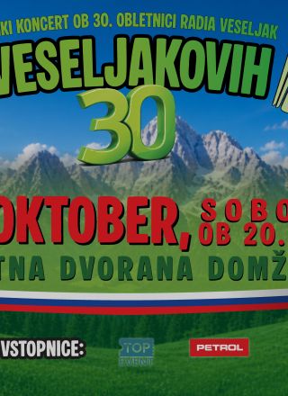 Koncert ob 30 letnici radia Veseljak se seli v Domžale