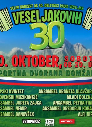 Veseljakovih 30 v Domžalah: zdaj vemo, kdo vse prihaja!
