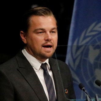 DiCaprio med govorom o podnebnih spremembah na sedežu Združenih narodov v New Yorku aprila lani.