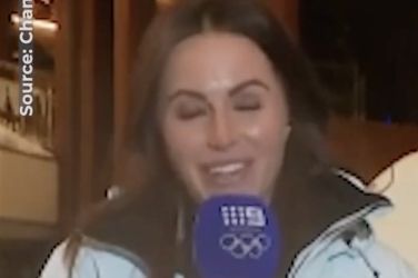 Danika Mason med neposrednim prenosom z zimskih iger Milano–Cortina, ko je njen nastop zaradi