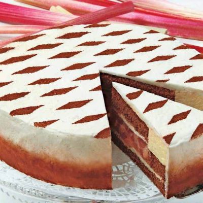 Rhabarber-Amarettotortegr. Bild, querProd. 05/032003 03 19