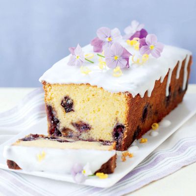 lemon curd and blueberry loaf cake