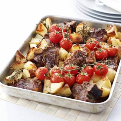 rosemary roast chops and potatoes