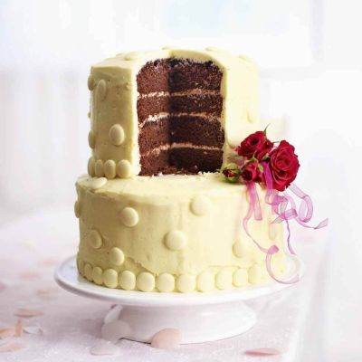 double-the-love chocolate cake
