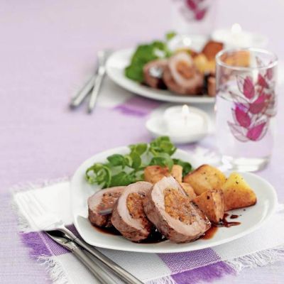 Apricot and cumin-stuffed porkP33
