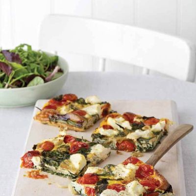 ricotta tomato and spinach frittata