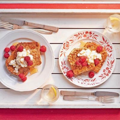 pirine snite s pomarancno skuto in malinami