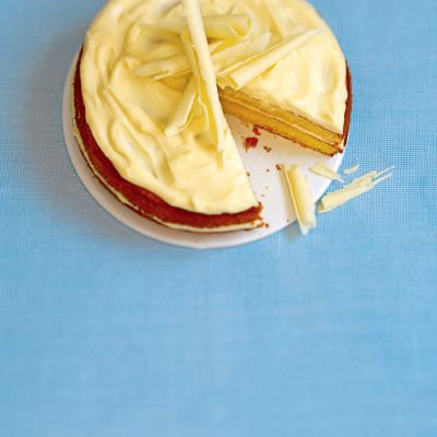 Orange Sponge and White Chocolate Sandwich