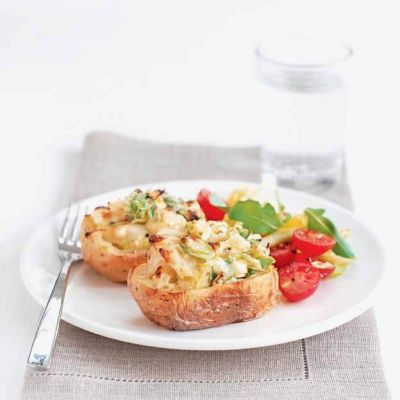 leek and herb stuffed jackets