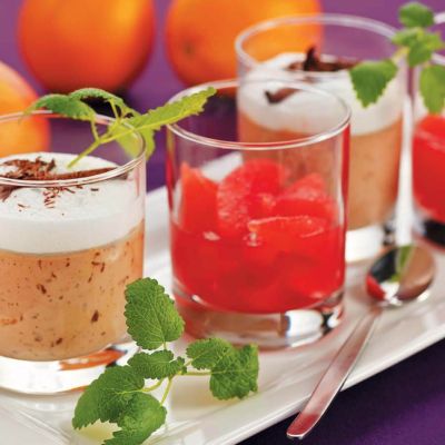 Kardamom-Schokocreme mit Grapefruit