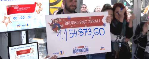 Dobrodelni maraton: Radio 1 zbral 1.154.873,60 €
