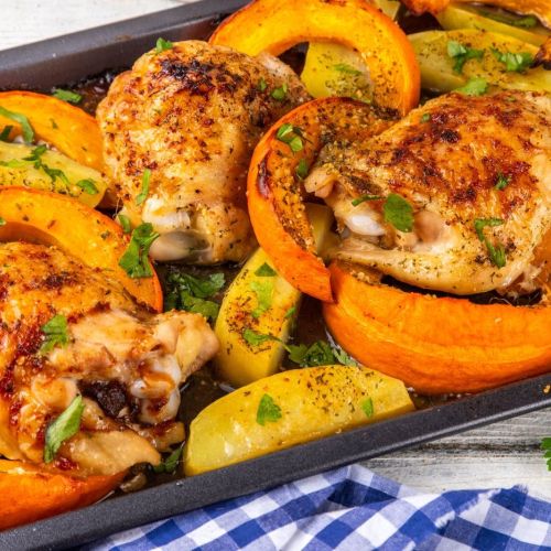 Pečena hokaido buča s feta sirom