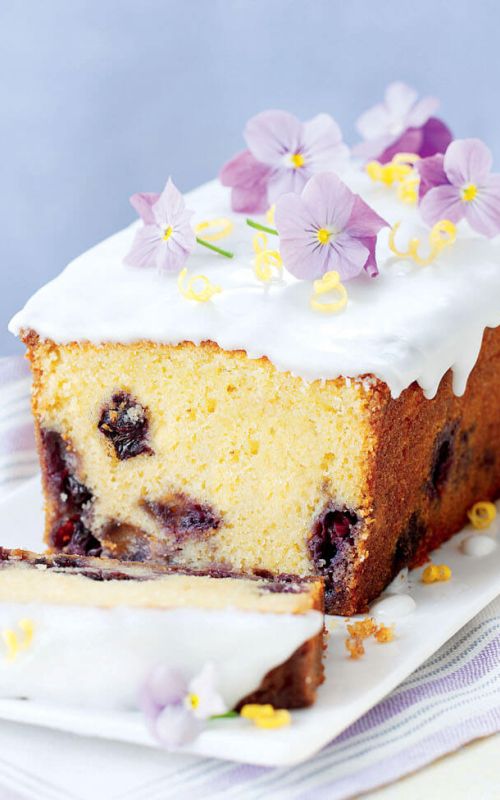 lemon curd and blueberry loaf cake