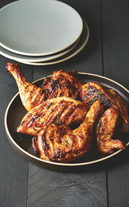 Preprost pečen piščanec z rožmarinom