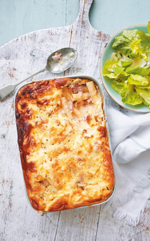 Puhasto zapecene sirove testenine s sunko