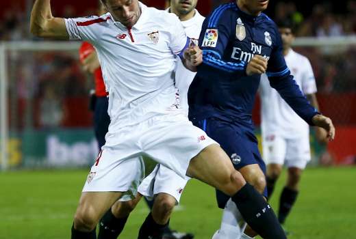 Cristiano Ronaldo Grzegorz Krychowiak Real Madrid Sevilla Pizjuan