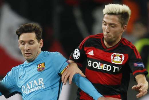 Lionel Messi Kevin Kampl Bayer Leverkusen Barcelona