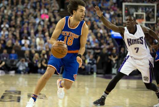 Saša Vujačić Darren Collison New York Knicks Sacramento Kings