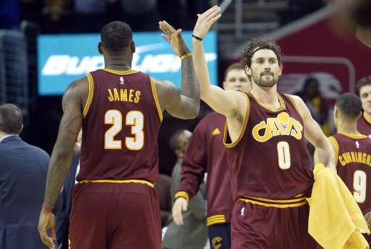 LeBron James Kevin Love Cleveland Cavaliers