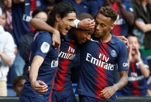 Edinson Cavani, Kylian Mbappe in Neymar