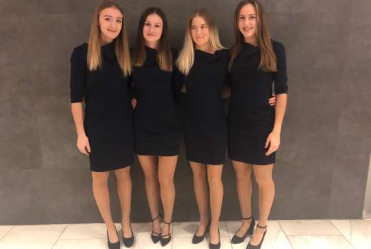 Fed cup ekipa 2019 Potočnik, Jakupović Radišič in Juvan